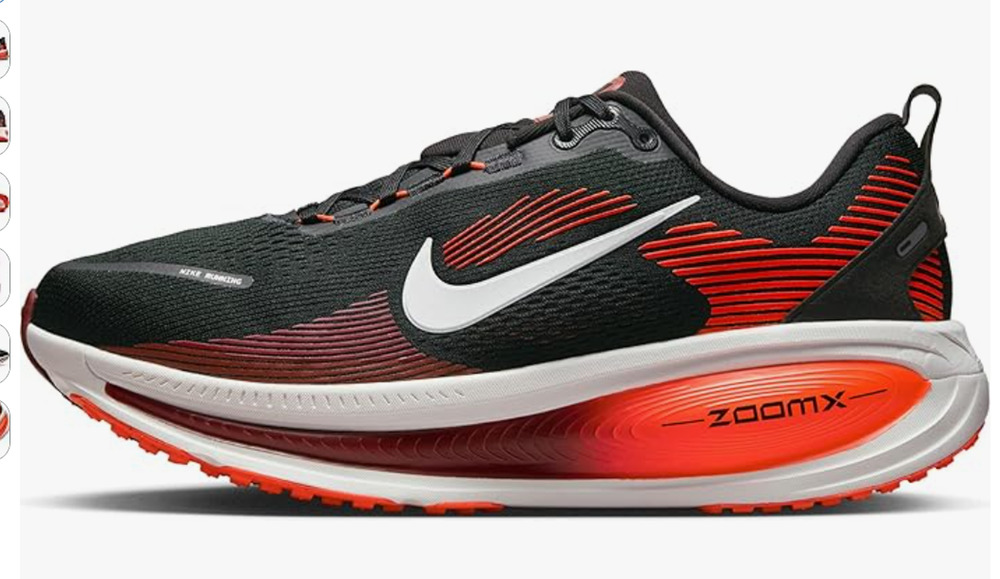 Nike Men's Vomero 18 Black/Summit White/Bright Crimson 8 Medium